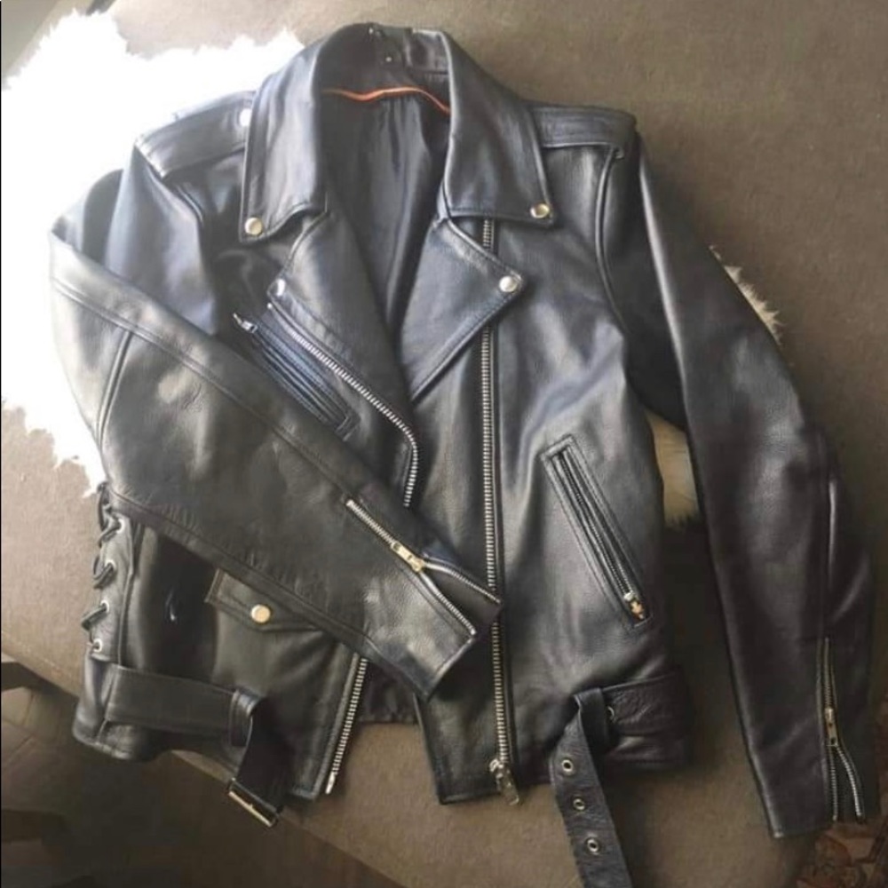 Genuine Leather Moto Jacket
